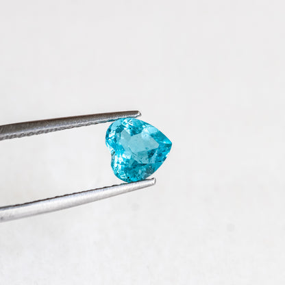 Nanosital #Z-P7  Paraiba with inclusions Heart 8.8 mm, 10 mm