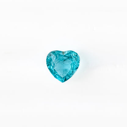 Nanosital #Z-P7  Paraiba with inclusions Heart 8.8 mm, 10 mm