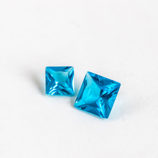 Nanosital #A-7408 Ultramarine Square 8 mm, 6 mm