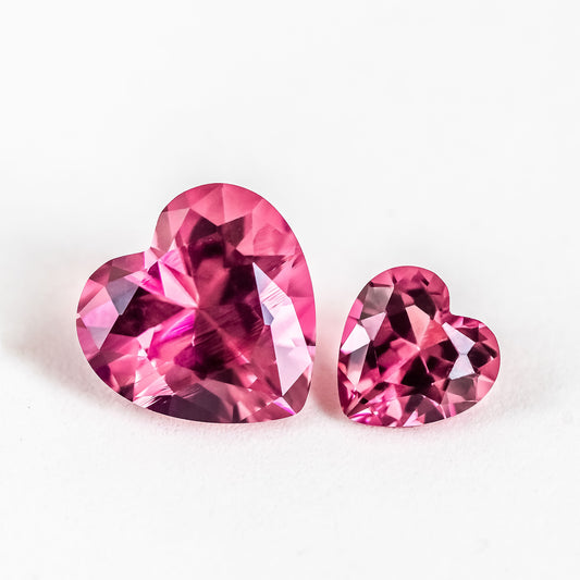 Nanosital #TB-9M Pink Tourmaline Heart 10*10 mm, 13*13 mm