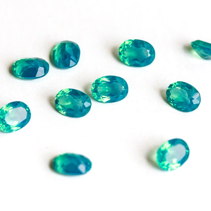 Nanosital #C-204/2 Green Opal Oval 14*12 mm, 12*10 mm,  10*8 mm, 8*6 mm