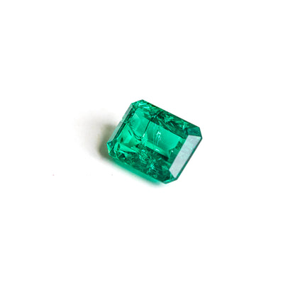 Nanosital #Z-0/4  Emerald with inclusions Octagon 18*13 mm