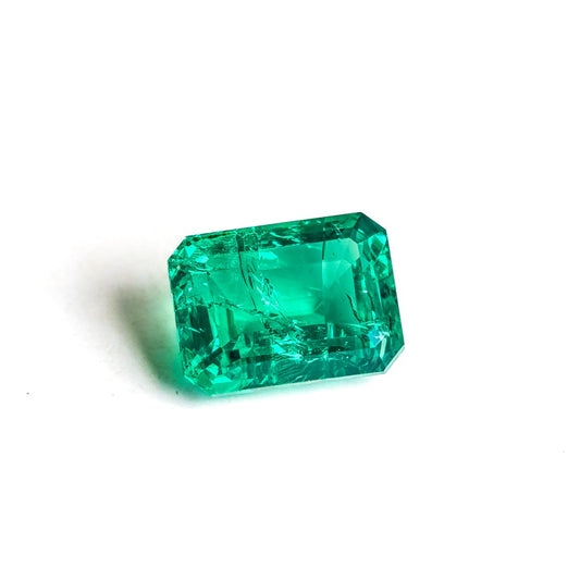 Nanosital #Z-0/4  Emerald with inclusions Octagon 18*13 mm