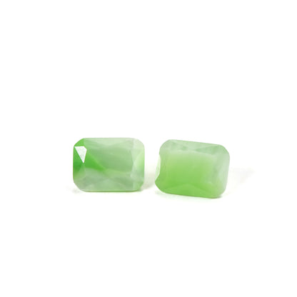 Nanosital #A-2623 Cat's eye Light Green  Octagon 12*10 mm , 8*6 mm
