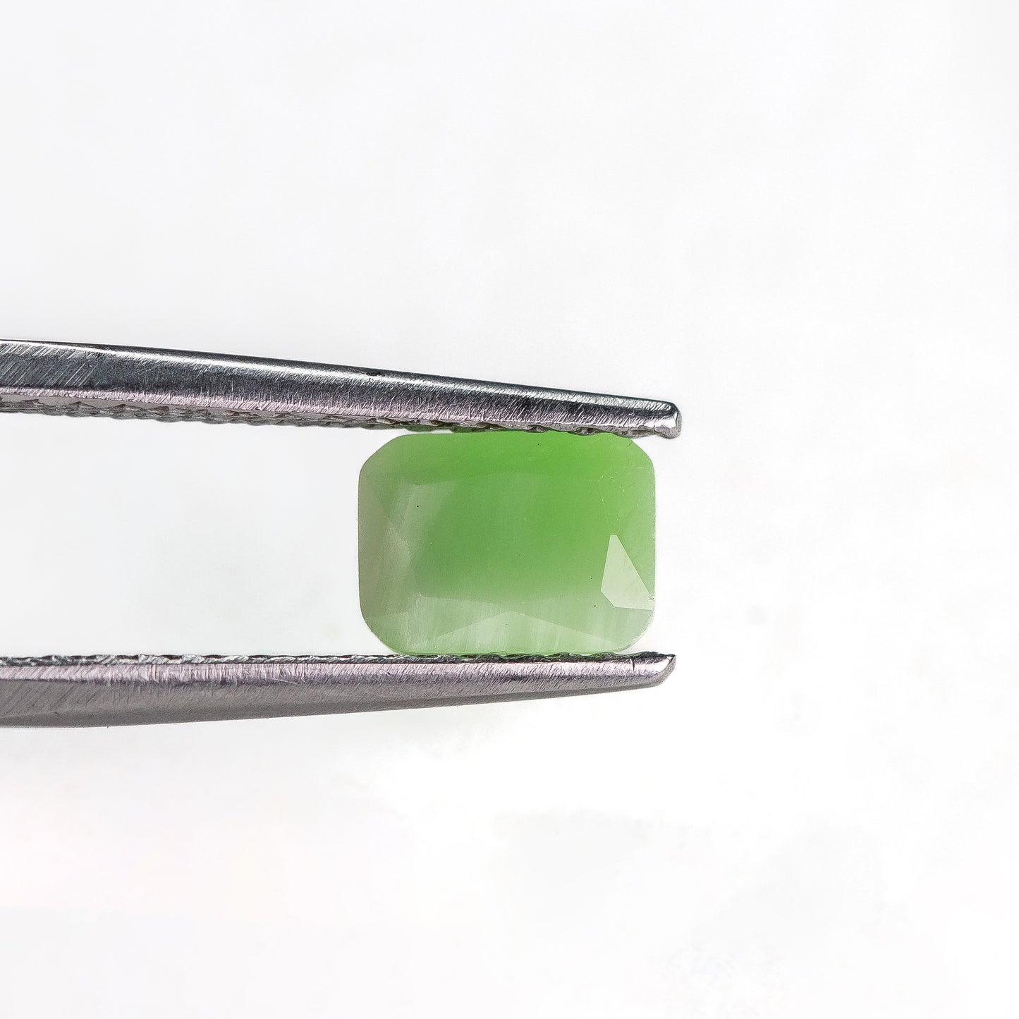 Nanosital #A-2623 Cat's eye Light Green  Octagon 12*10 mm , 8*6 mm