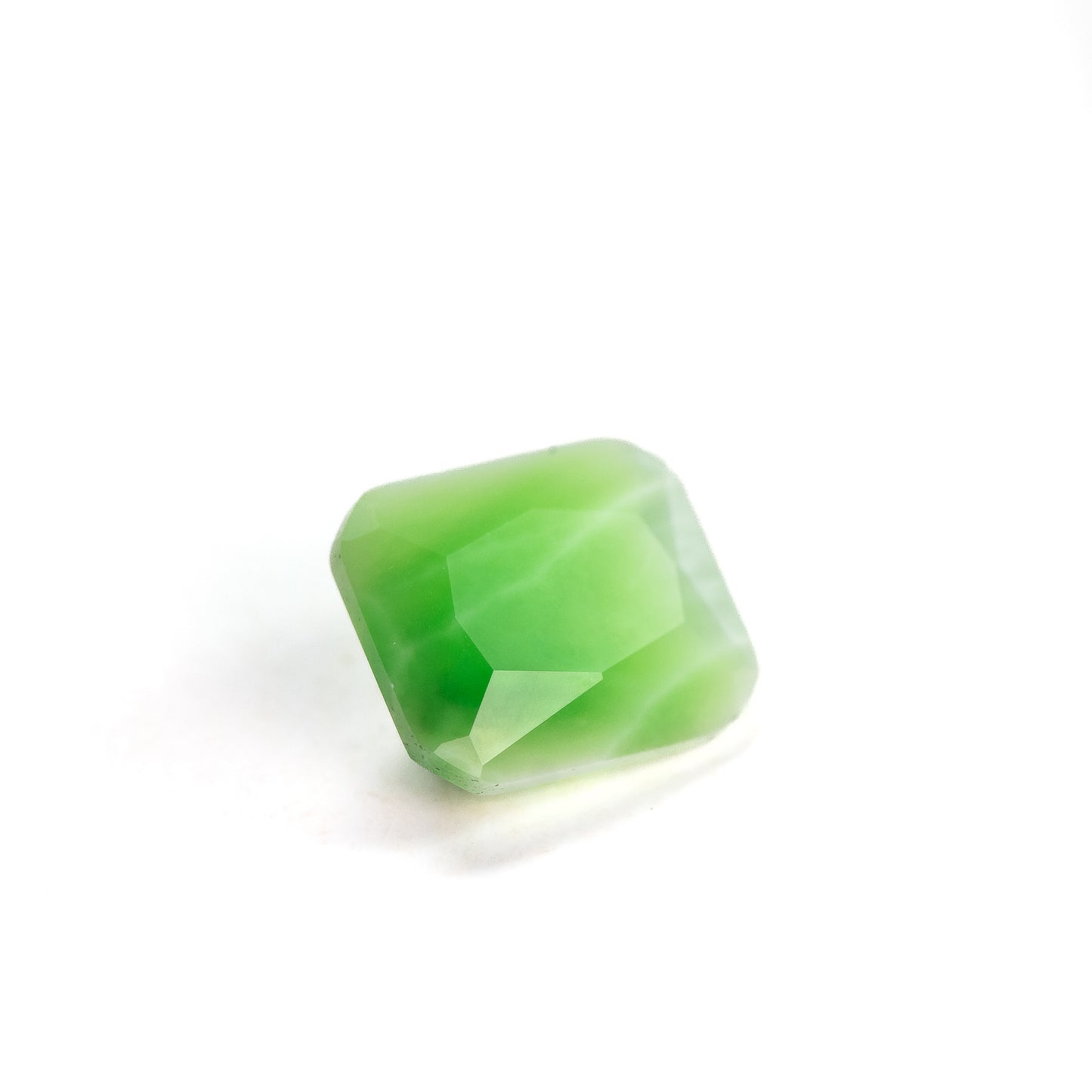 Nanosital #A-2623 Cat's eye Light Green  Octagon 12*10 mm , 8*6 mm