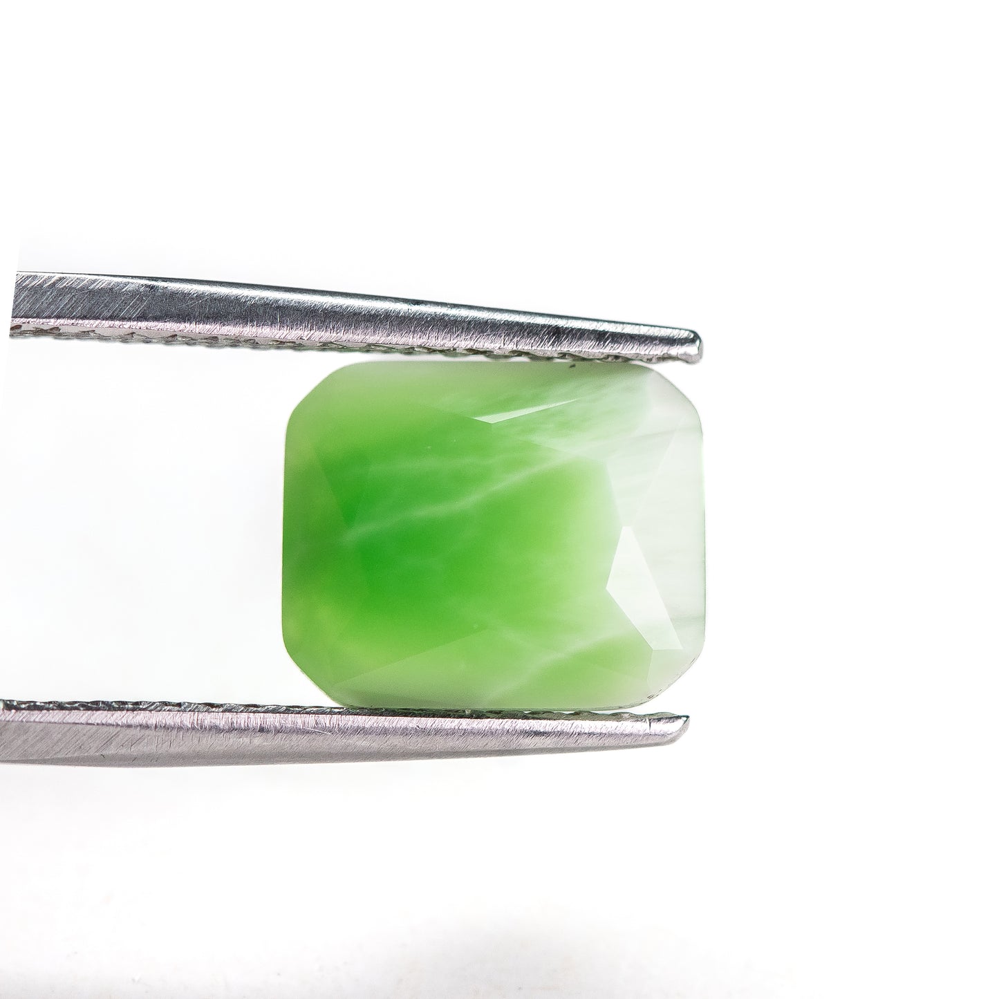 Nanosital #A-2623 Cat's eye Light Green  Octagon 12*10 mm , 8*6 mm