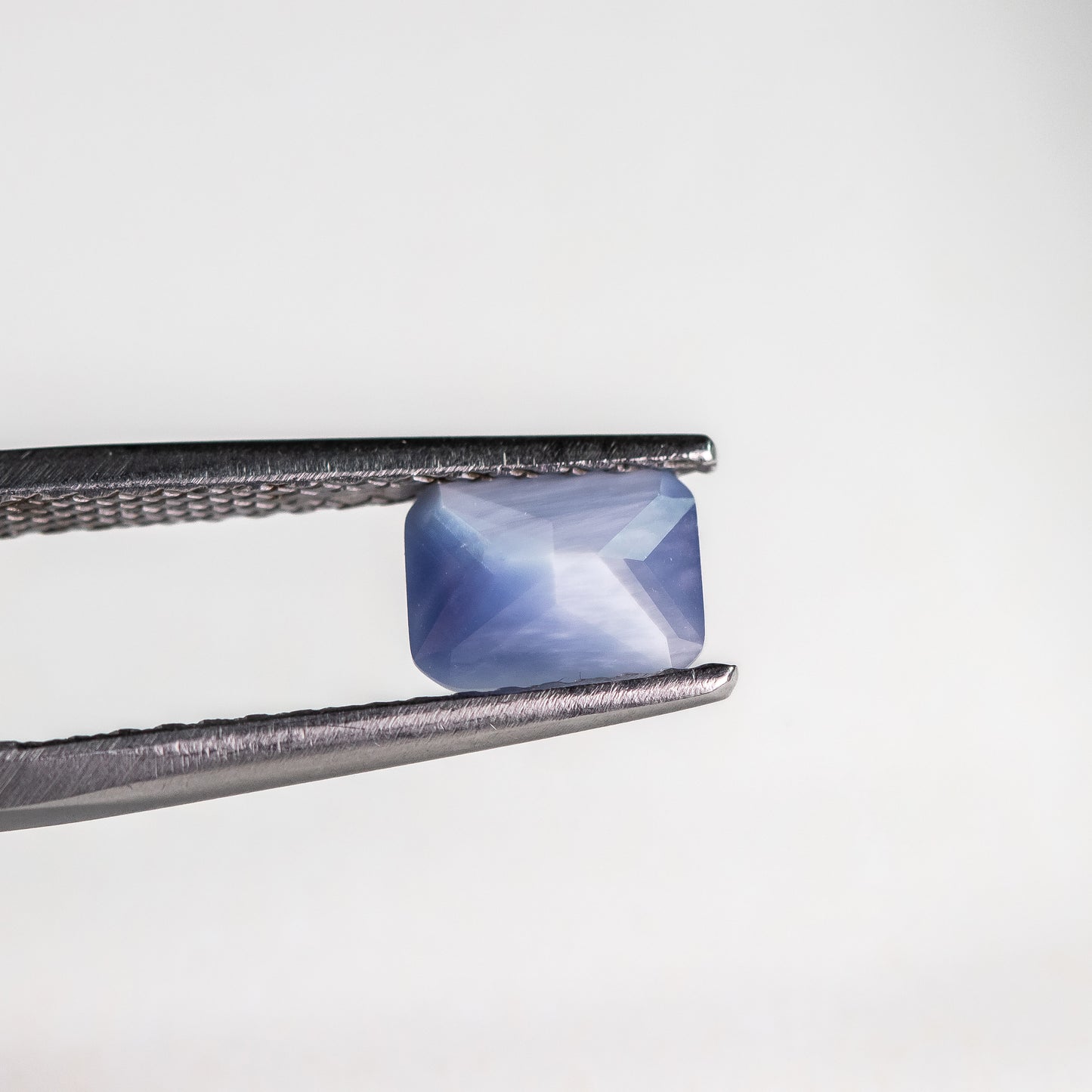 Nanosital #A-8618 Cat's eye Sapphire Blue Octagon 8*6 mm