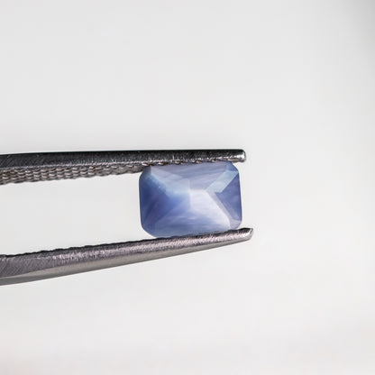 Nanosital #A-8618 Cat's eye Sapphire Blue Octagon 8*6 mm