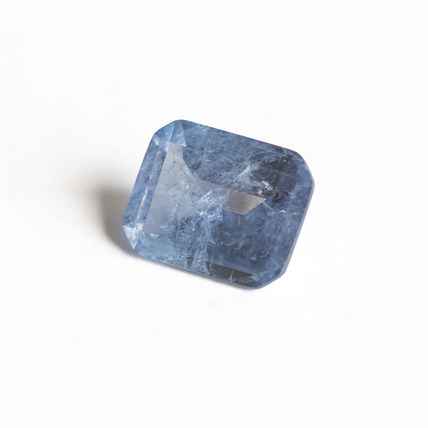 Nanosital #Z-4056 Light Blue Sapphire with inclusions Octagon 10*8 mm