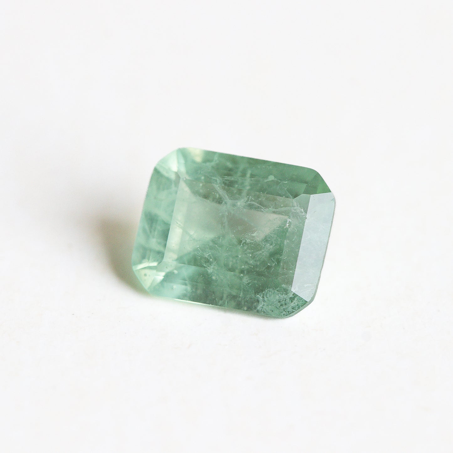 Nanosital #Z-6930 Light Green Beryl with inclusions Octagon 10*8 mm