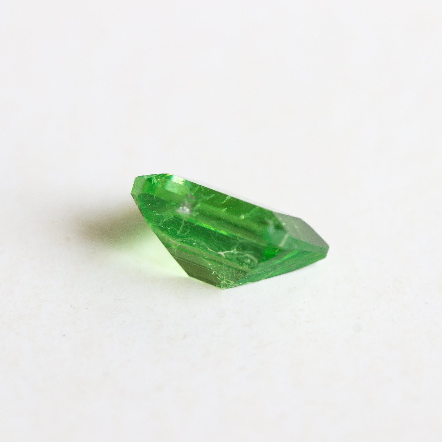 Nanosital #Z-3855 Light Tsavorite with inclusions Octagon 10*8 mm
