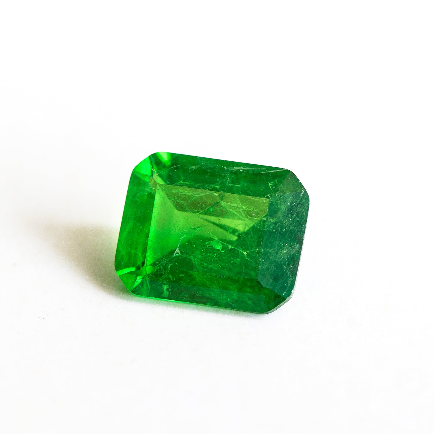 Nanosital #Z-1713 Tsavorite with inclusions Octagon 10*8 mm
