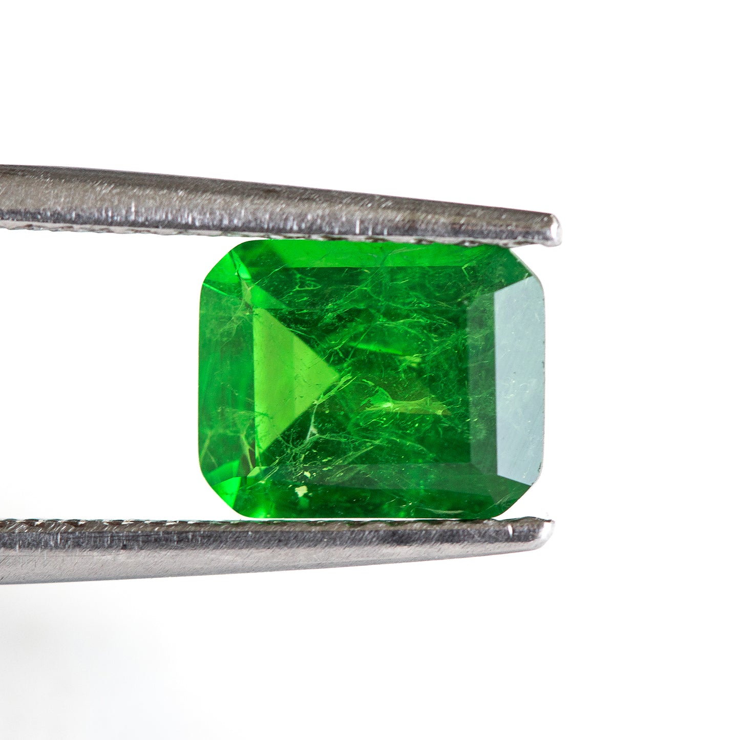 Nanosital #Z-1713 Tsavorite with inclusions Octagon 10*8 mm