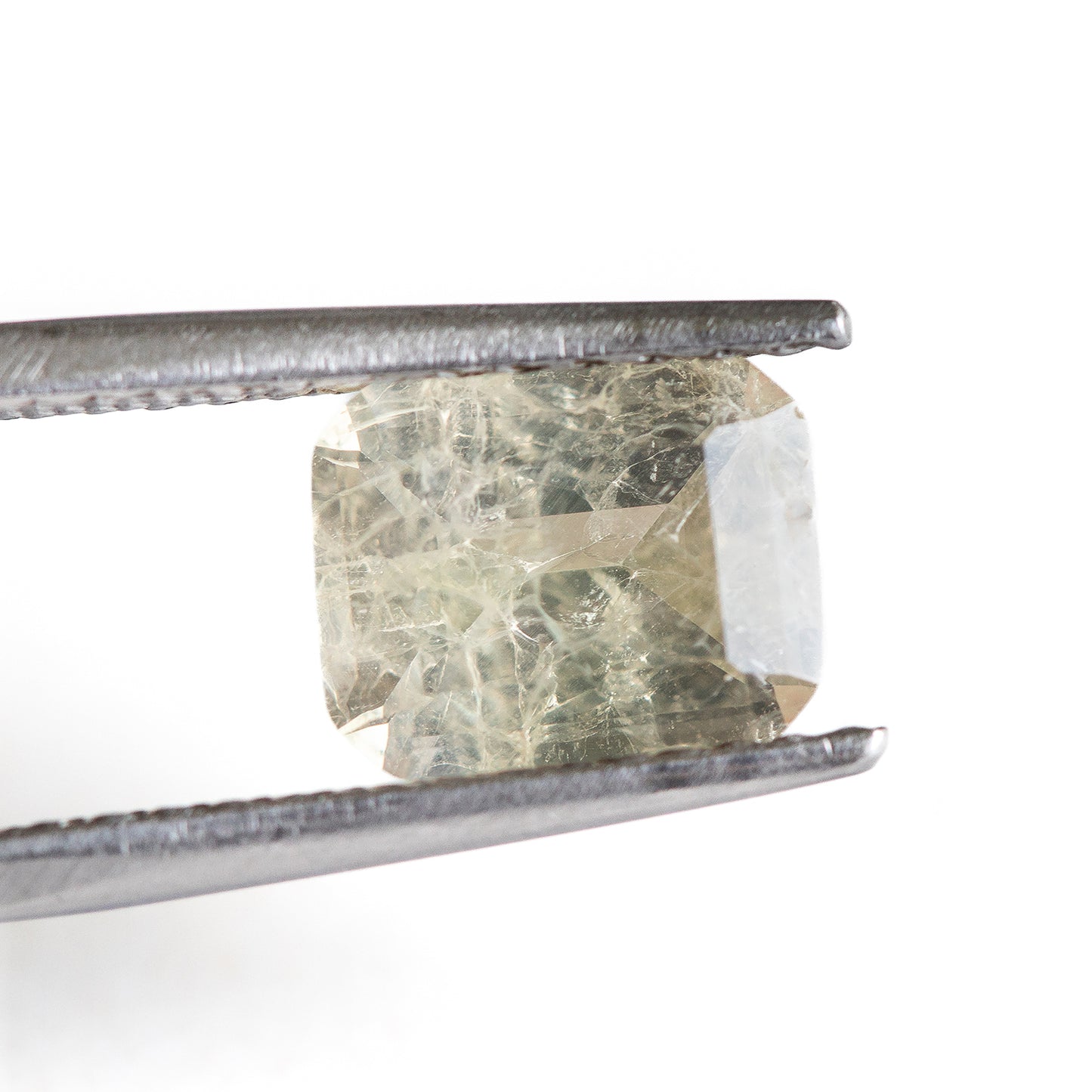 Nanosital #Z-7608 Light Yellow Sapphire with inclusions Octagon 10*8 mm