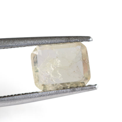 Nanosital #Z-7608 Light Yellow Sapphire with inclusions Octagon 10*8 mm
