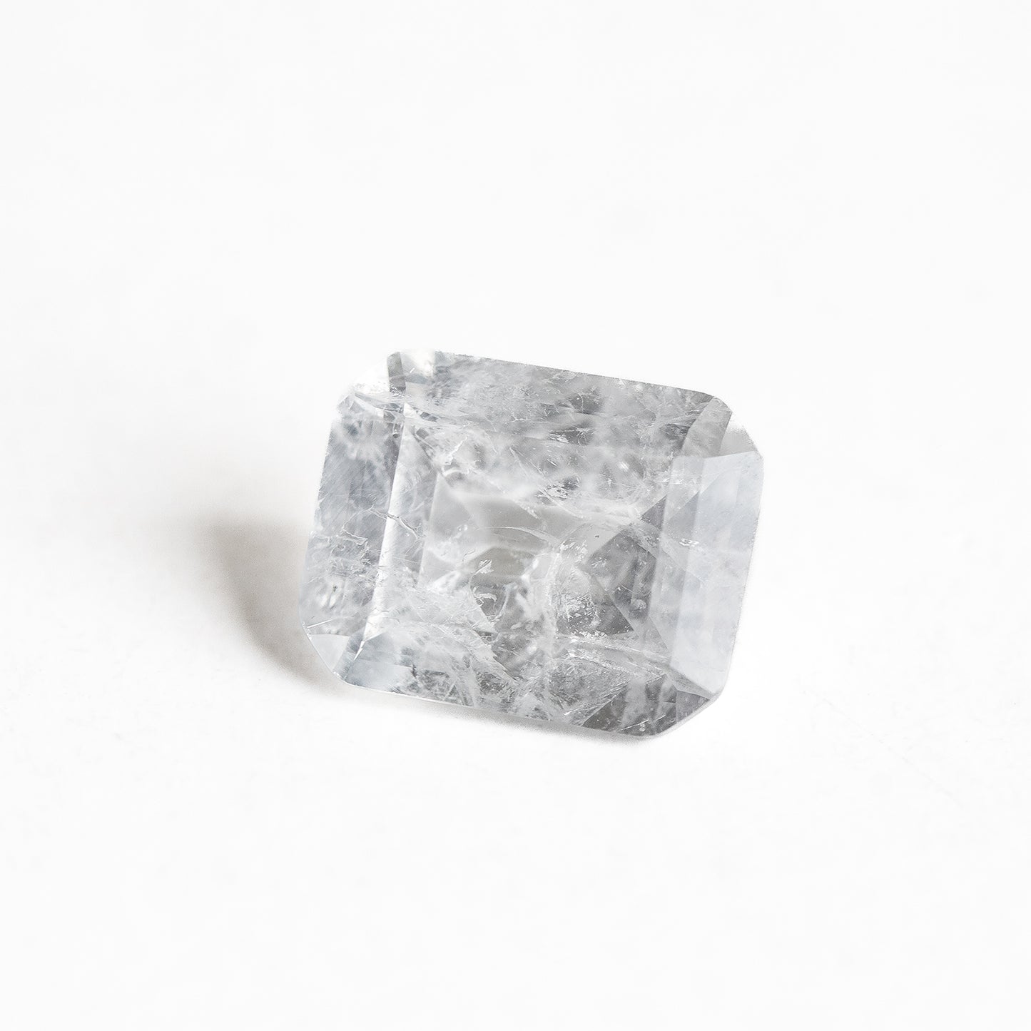 Nanosital #Z-1345 White Sapphire with inclusions Octagon 10*8 mm