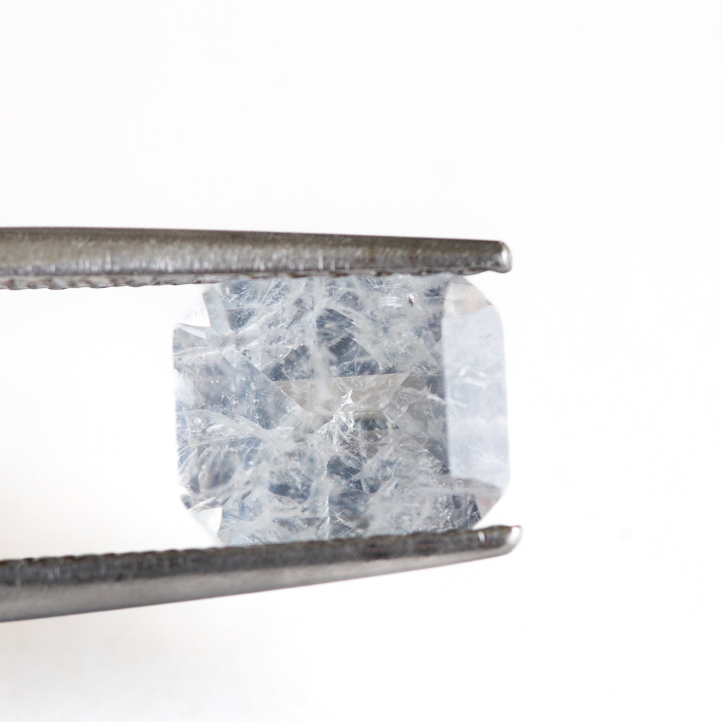 Nanosital #Z-1345 White Sapphire with inclusions Octagon 10*8 mm