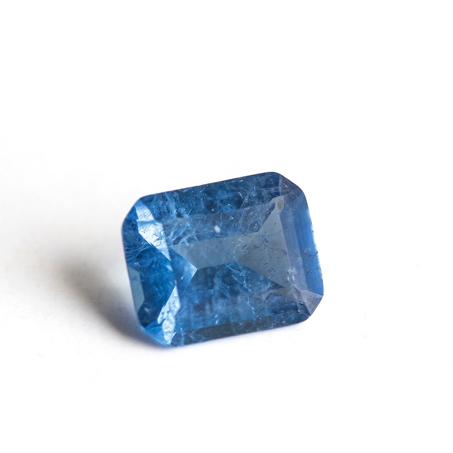 Nanosital #Z-472 Blue Sapphire with inclusions Octagon 10*8 mm
