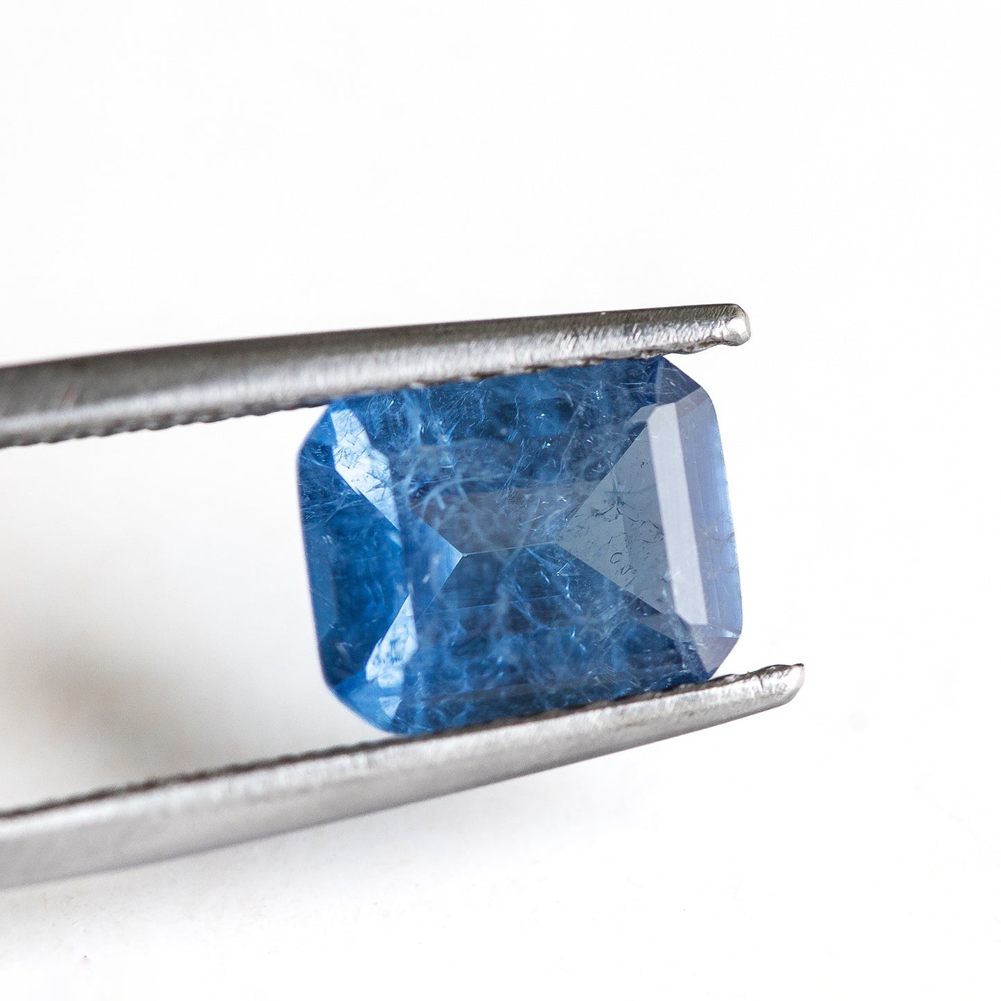 Nanosital #Z-472 Blue Sapphire with inclusions Octagon 10*8 mm