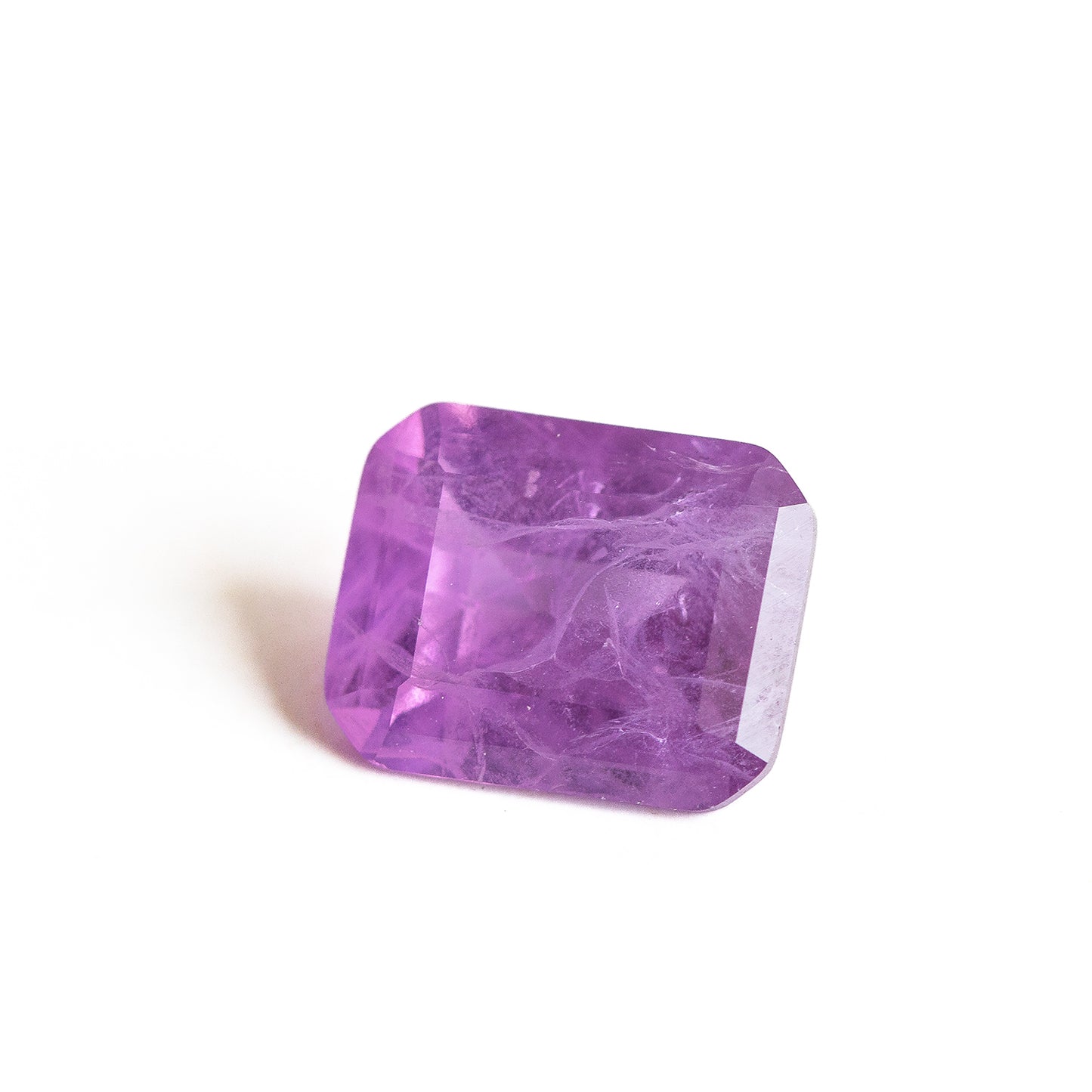 Nanosital #Z-2449 Rhodolite with inclusions Octagon 10*8 mm