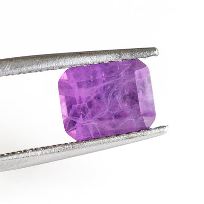 Nanosital #Z-2449 Rhodolite with inclusions Octagon 10*8 mm