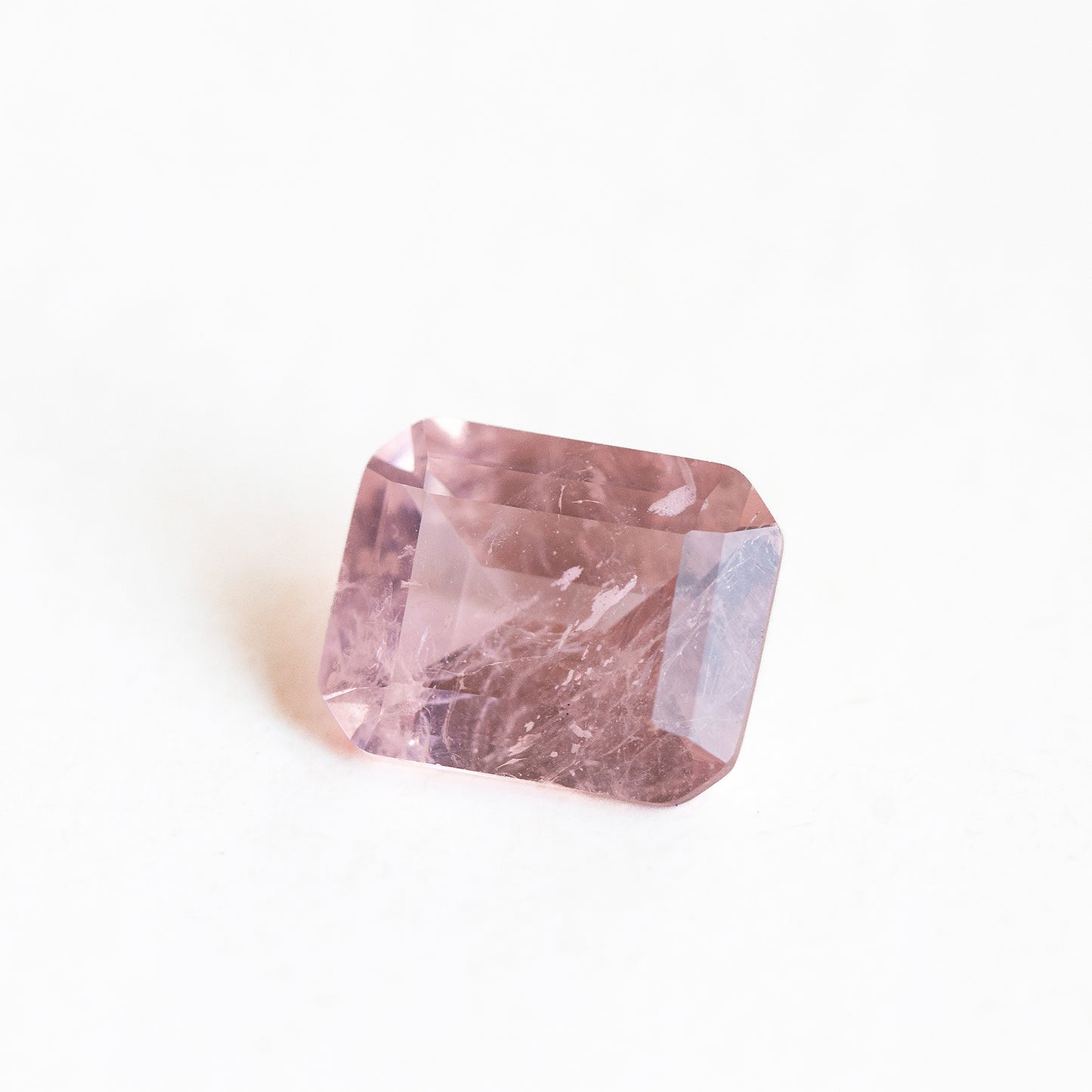 Nanosital #Z-45 Morganite with inclusions Octagon 10*8 mm