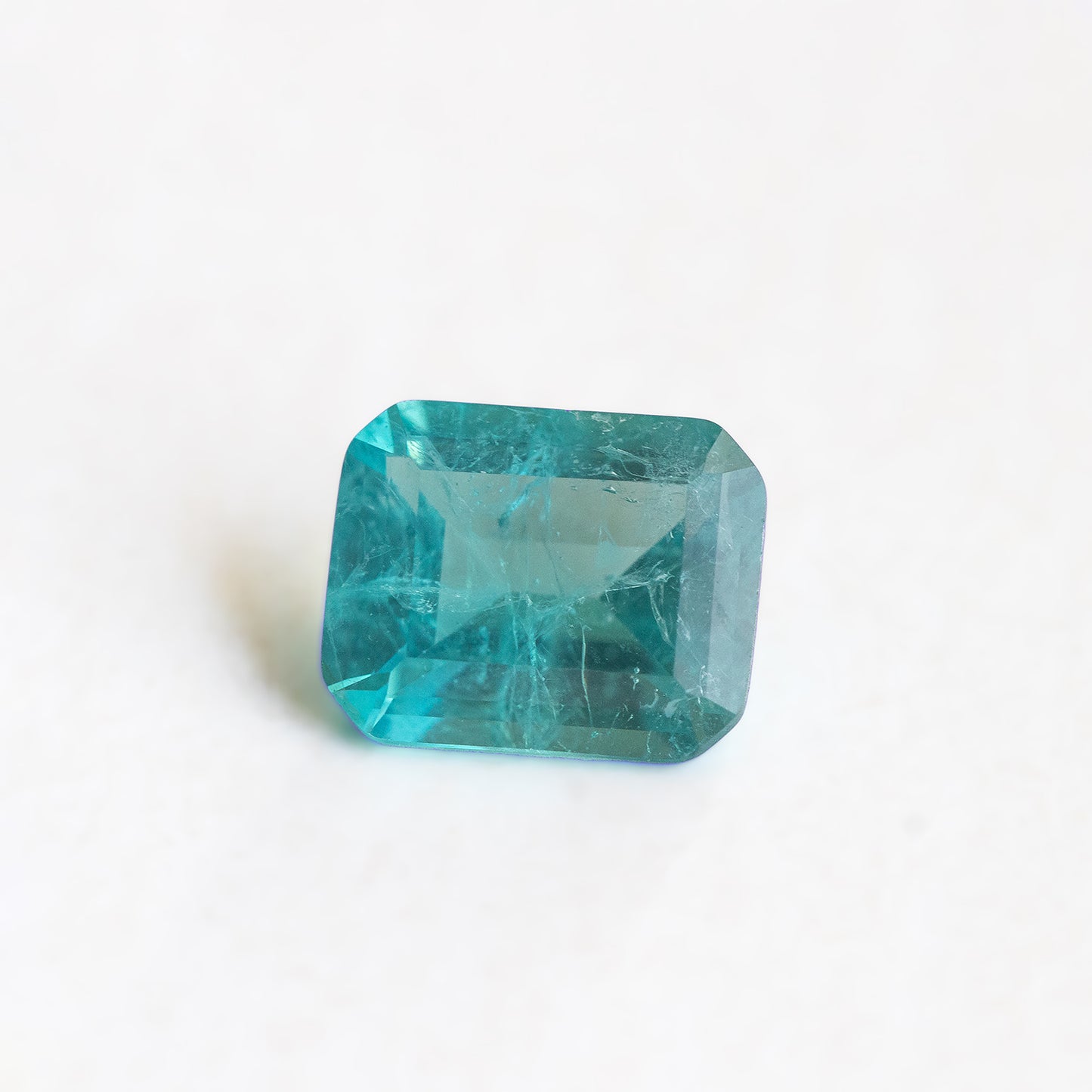 Nanosital #Z-7309 Blue Paraiba with inclusions Octagon 10*8 mm