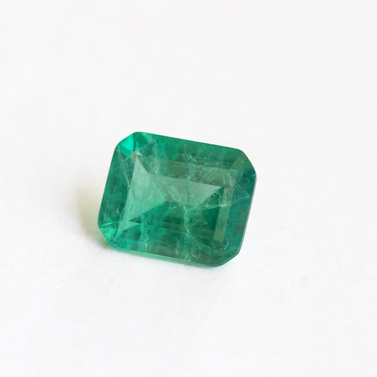 Nanosital #Z-5913 Light Emerald with inclusions Octagon 10*8 mm