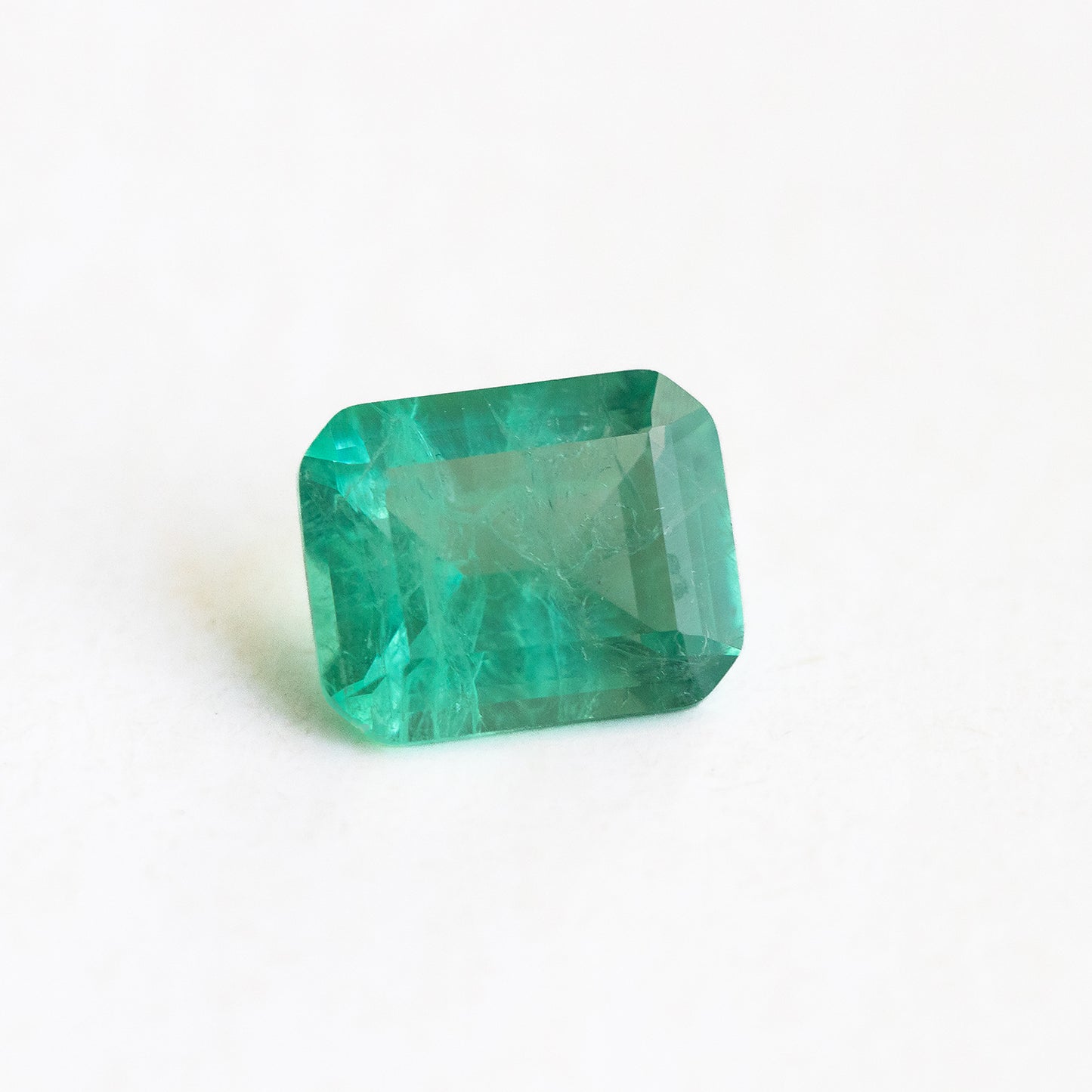 Nanosital #Z-5913 Light Emerald with inclusions Octagon 10*8 mm