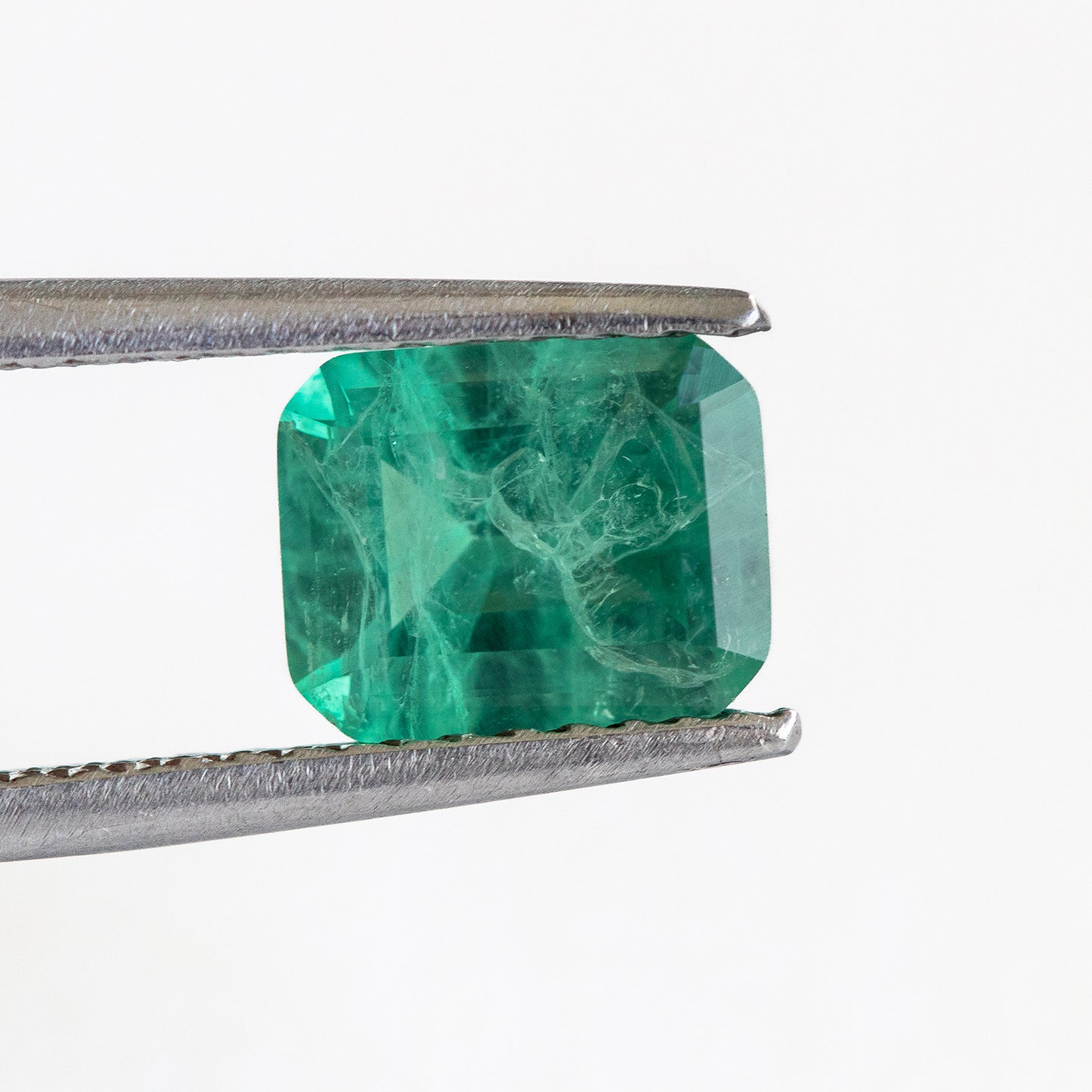 Nanosital #Z-5913 Light Emerald with inclusions Octagon 10*8 mm
