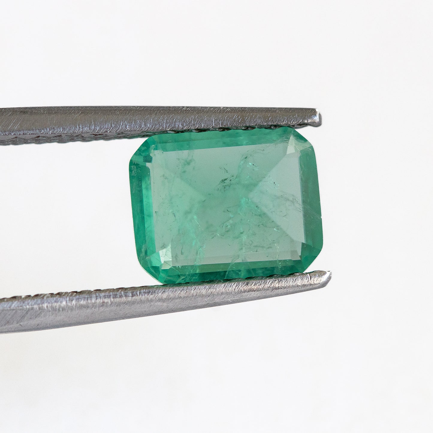 Nanosital #Z-5913 Light Emerald with inclusions Octagon 10*8 mm