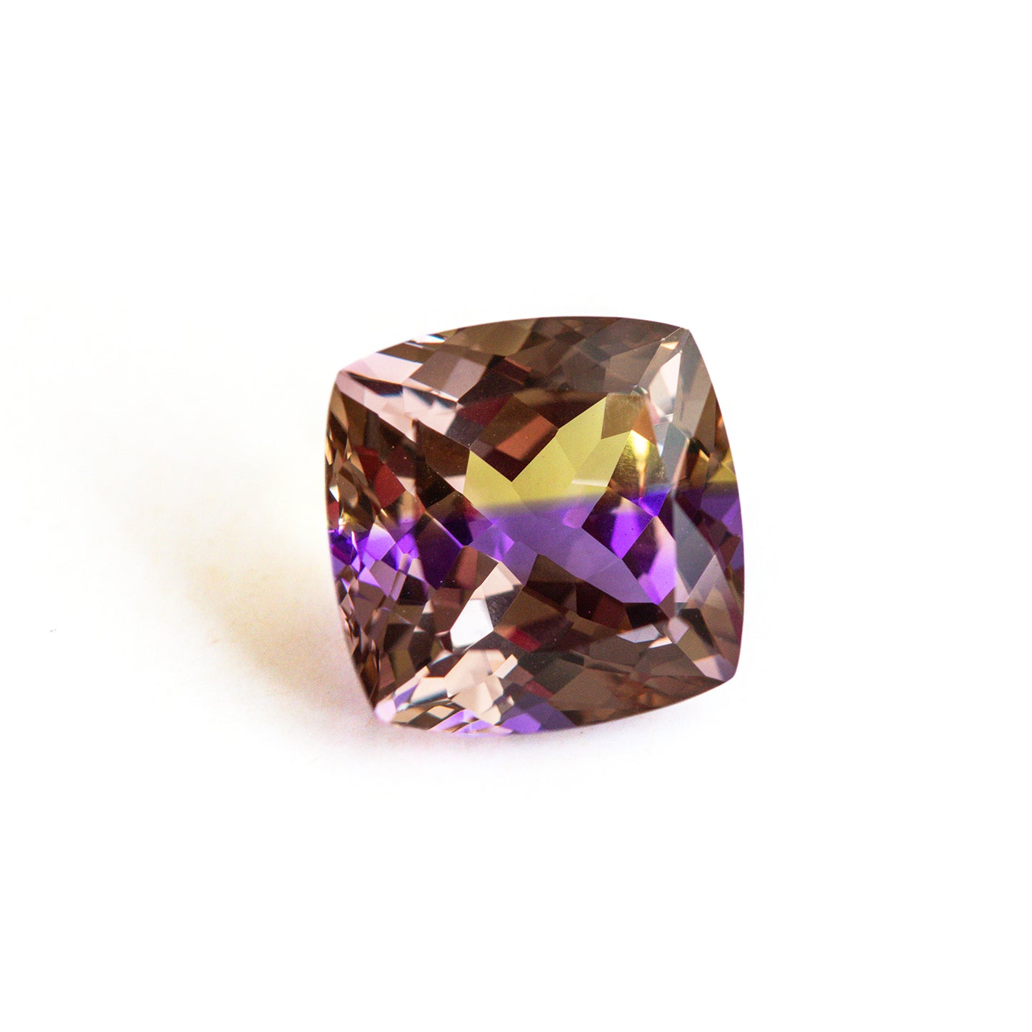 Nanosital Bi-color Ametrine Cushion 15*15 mm