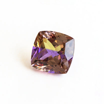 Nanosital Bi-color Ametrine Cushion 15*15 mm