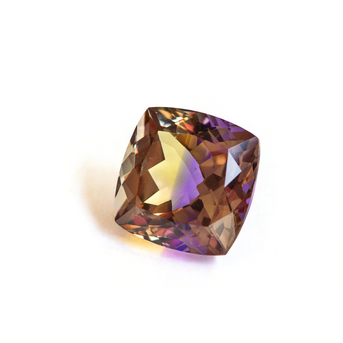 Nanosital Bi-color Ametrine Cushion 15*15 mm