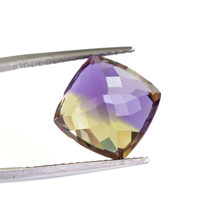 Nanosital Bi-color Ametrine Cushion 15*15 mm