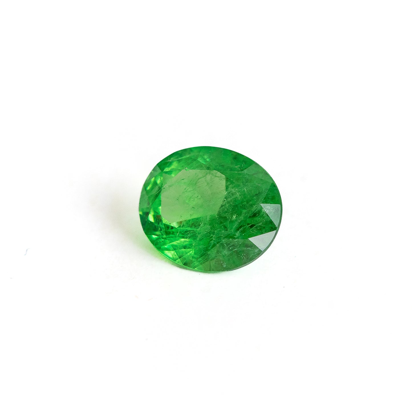 Nanosital #Z-3855 Light Tsavorite with inclusions Oval 14*12 mm