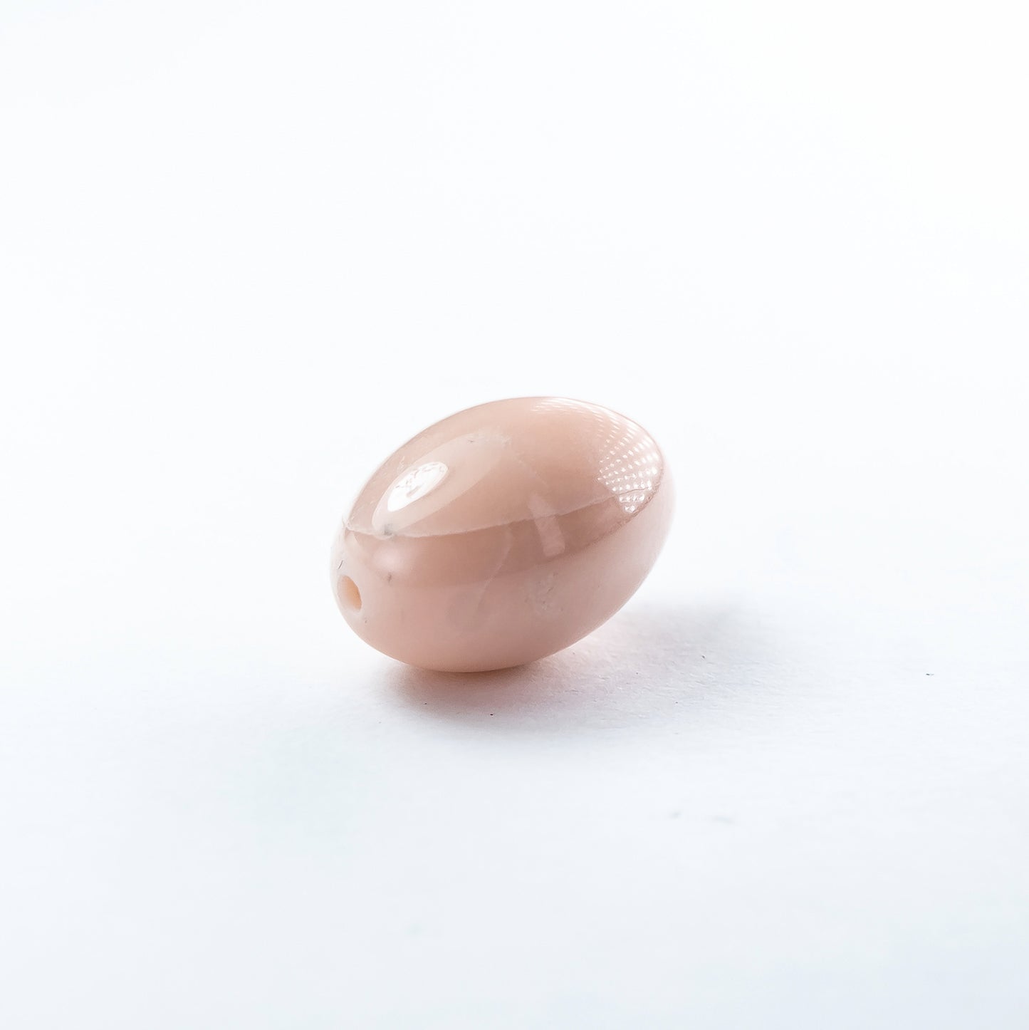 Nanosital #E-175 Coral Light Pink Beads 14*11 mm with hole 1 mm