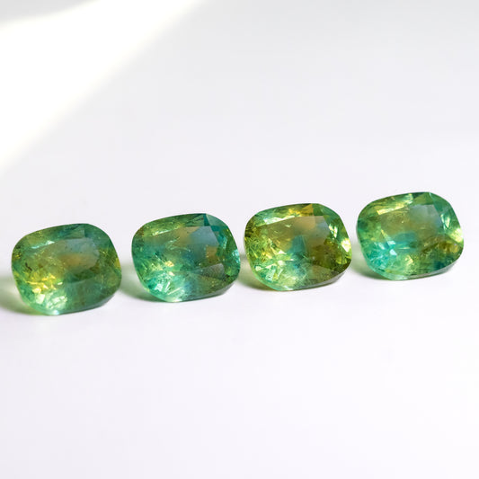 Nanosital #E-399+A-108/B Yellow-Blue Mélange Cushion 12*10 mm
