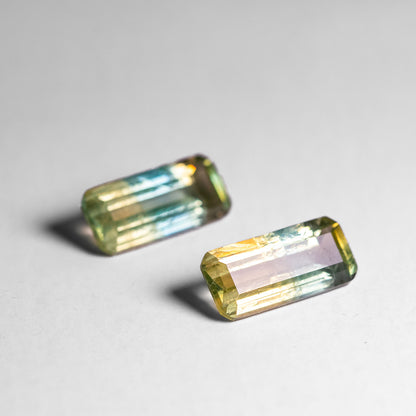 Nanosital #E-399+A-108/B Yellow-Blue Mélange Octagon 18*8 mm