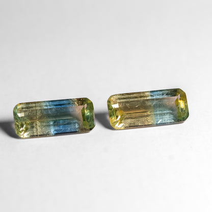 Nanosital #E-399+A-108/B Yellow-Blue Mélange Octagon 18*8 mm