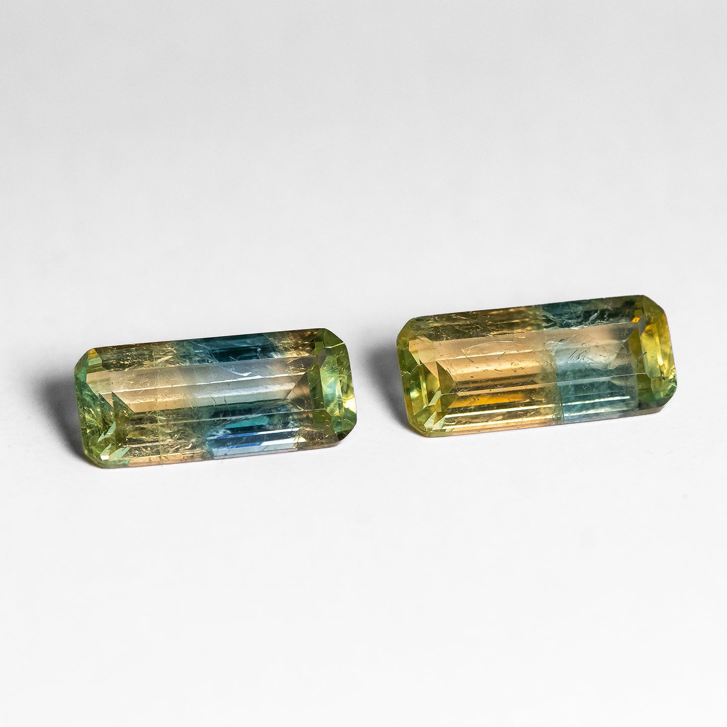 Nanosital #E-399+A-108/B Yellow-Blue Mélange Octagon 18*8 mm