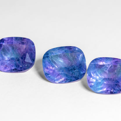 Nanosital #A-108/B+ B-1805 Blue-Purple Mélange Cushion 16*14 mm, 12*10 mm