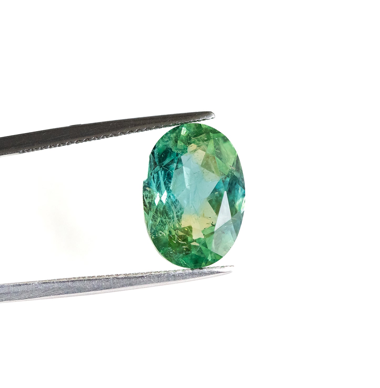 Nanosital #E-399+A-108/B Yellow-Blue Mélange Oval 14*10 mm, 10*8 mm