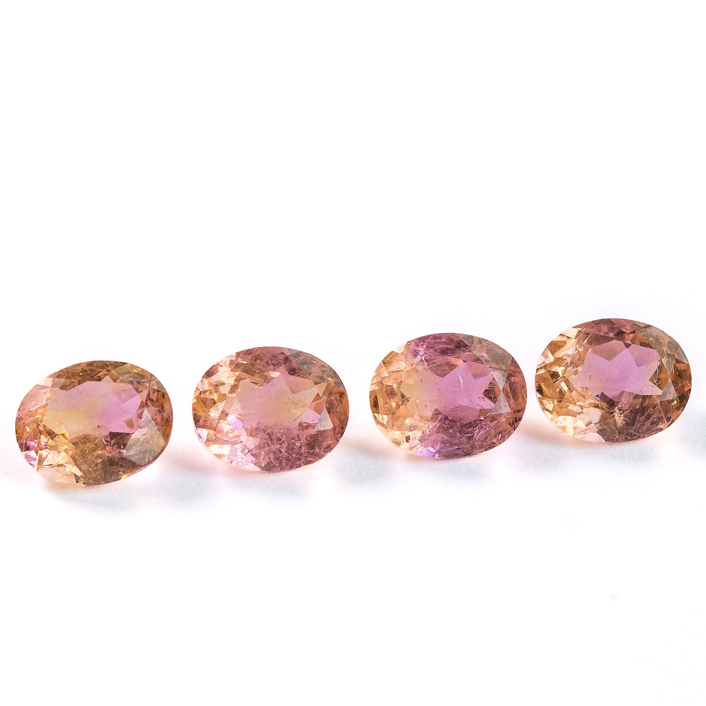 Nanosital #A-3674+A-8996 Pink-Yellow Mélange  Oval 14*10 mm, 10*8 mm