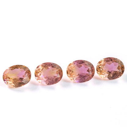 Nanosital #A-3674+A-8996 Pink-Yellow Mélange  Oval 14*10 mm, 10*8 mm