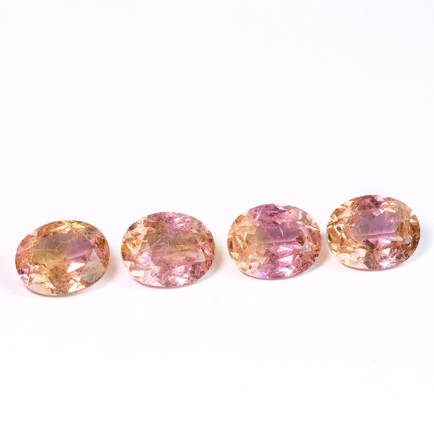 Nanosital #A-3674+A-8996 Pink-Yellow Mélange  Oval 14*10 mm, 10*8 mm
