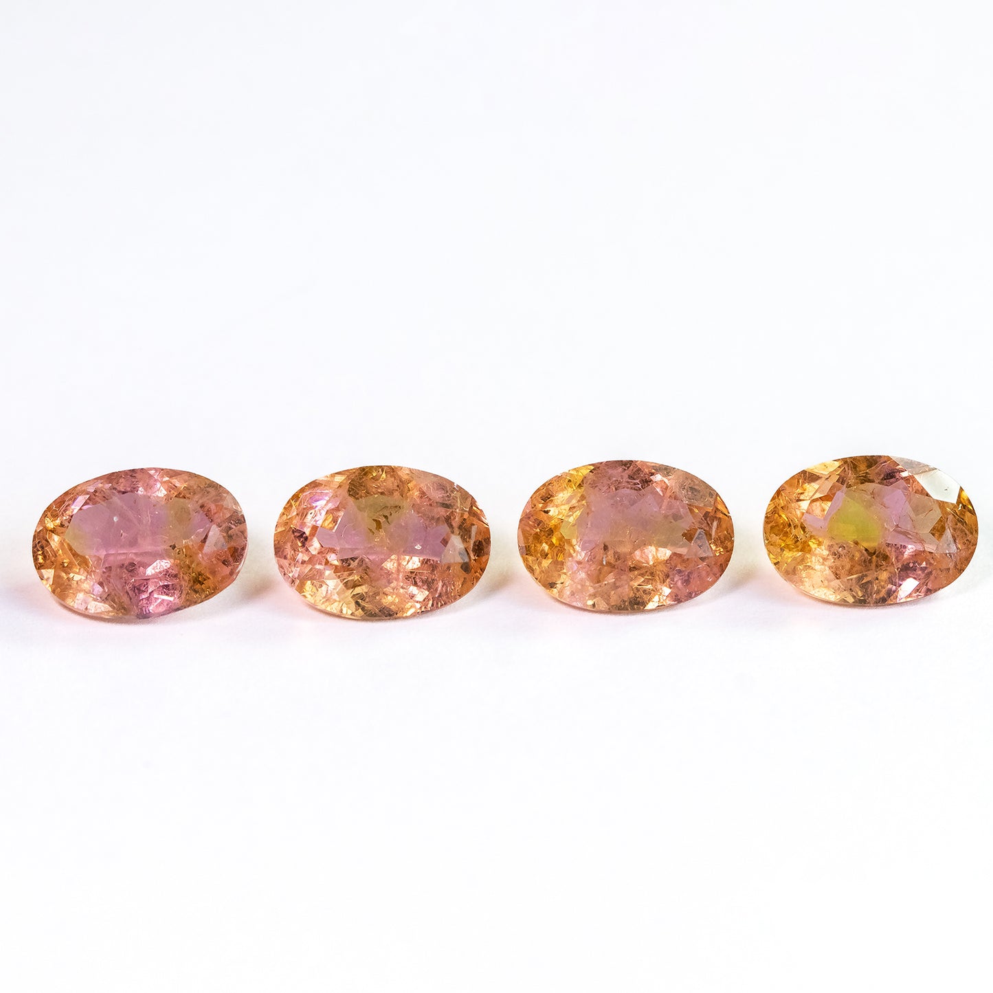 Nanosital #A-3674+A-8996 Pink-Yellow Mélange  Oval 14*10 mm, 10*8 mm
