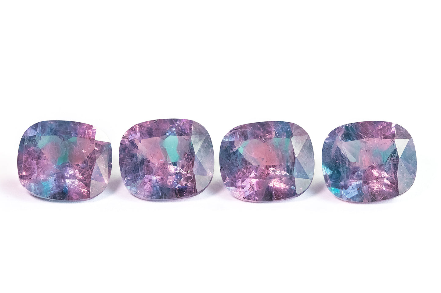 Nanosital #A-3674+A-7309 Pink-Blue Mélange Cushion 12*10 mm, 16*14 mm