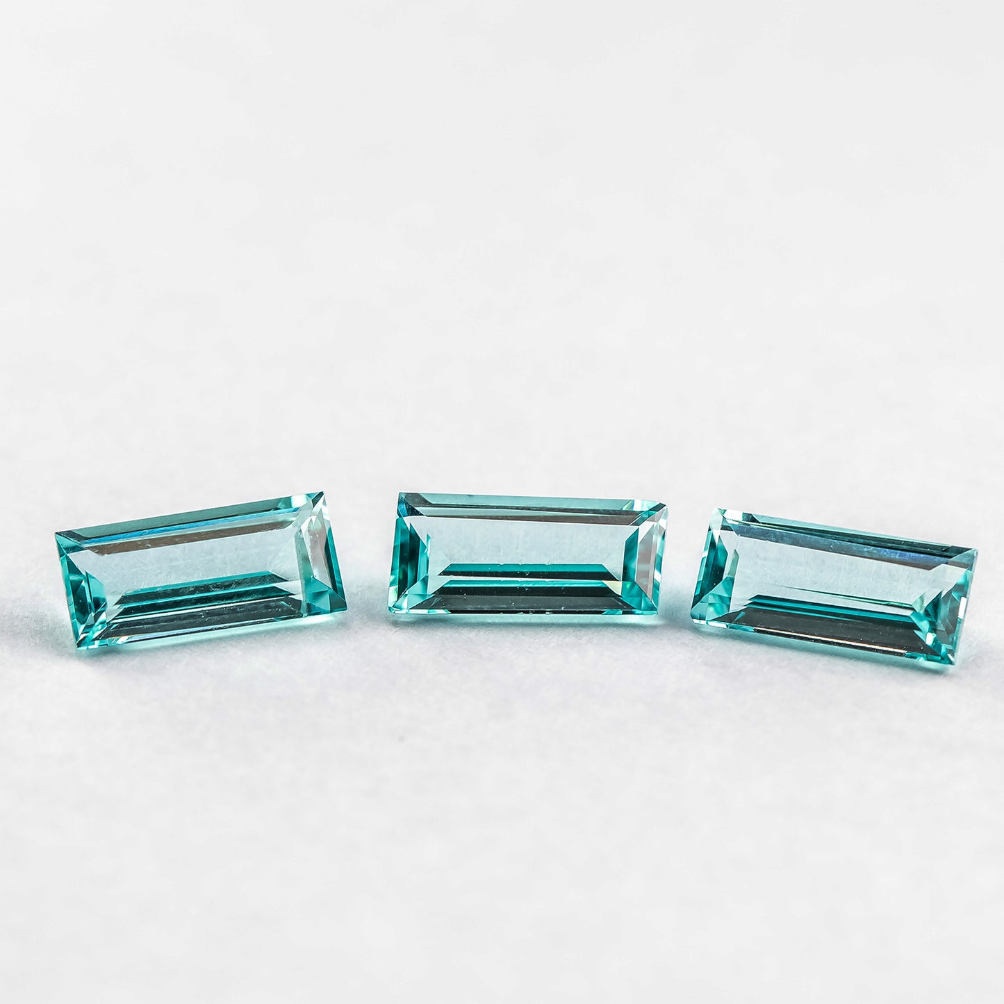 Nanosital #A-108/B Paraiba Tourmaline Baguette 19*7 mm, 11*5 mm